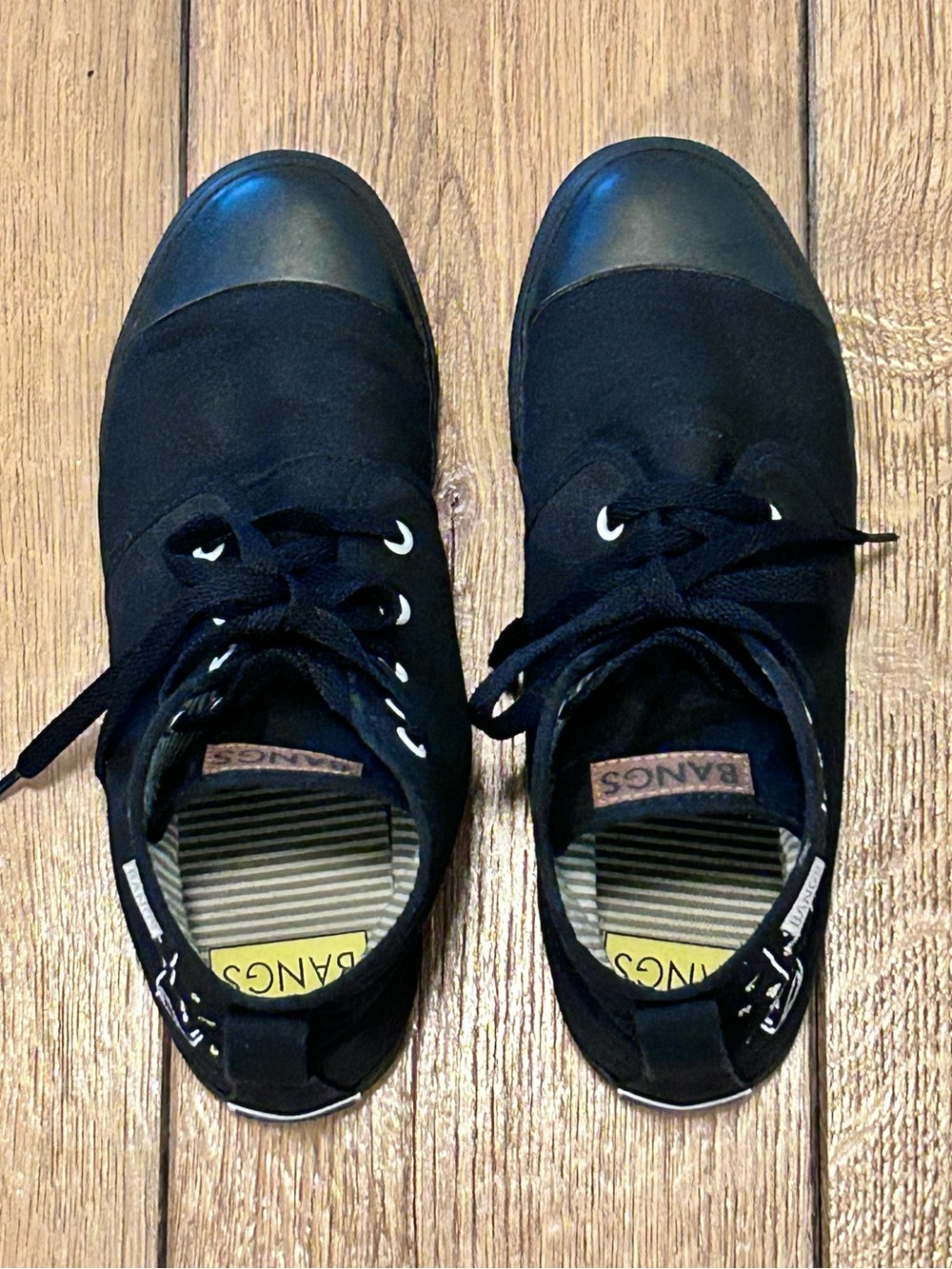 BANGS Firefly High Top Vegan Canvas Lace Up Black Onyx Sneaker Women’s 8.5 Men 7 - Picture 5 of 16